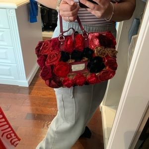 Authentic Valentino silk flower bag